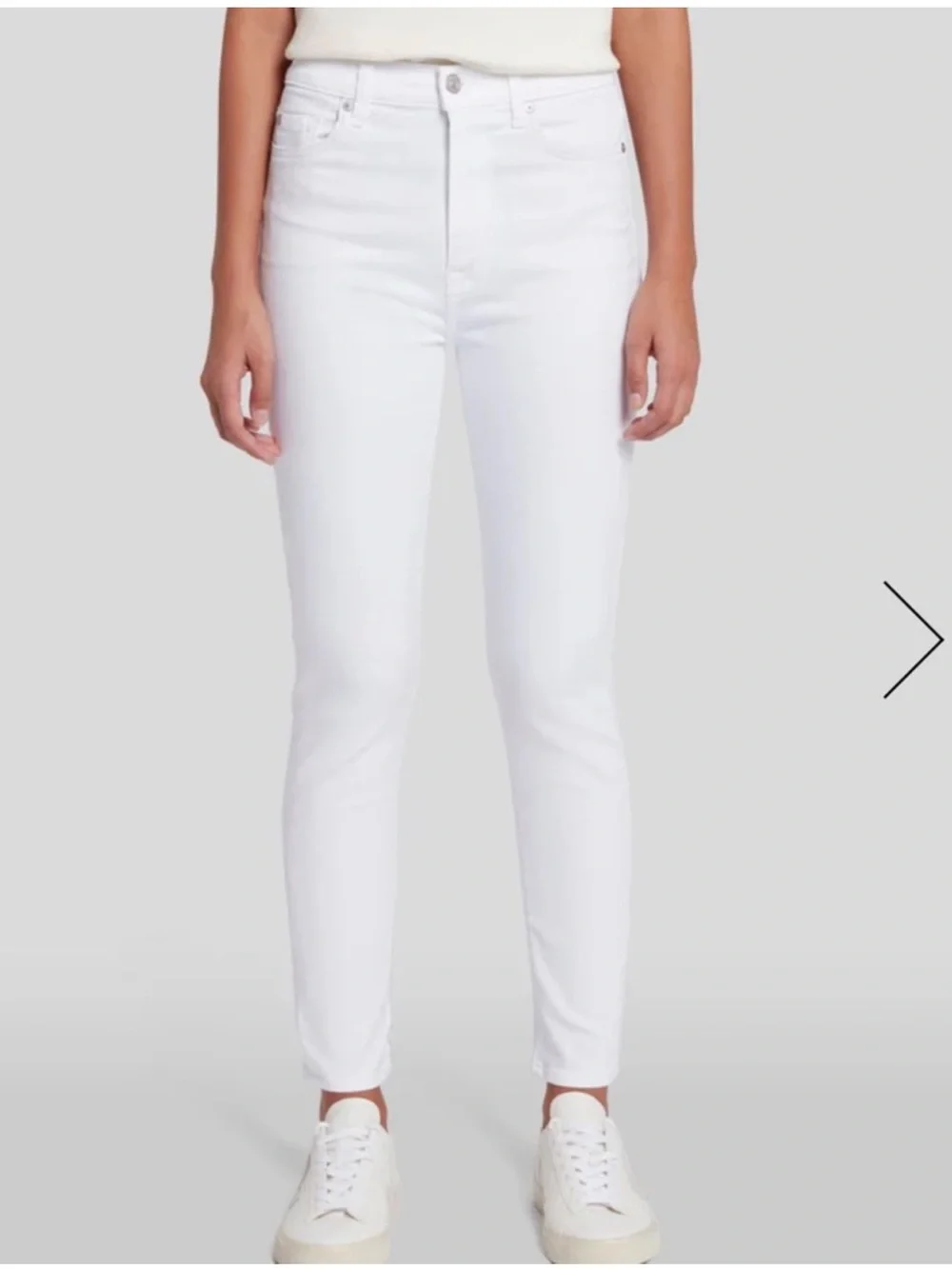7 For All Mankind White Skinny White Jeans